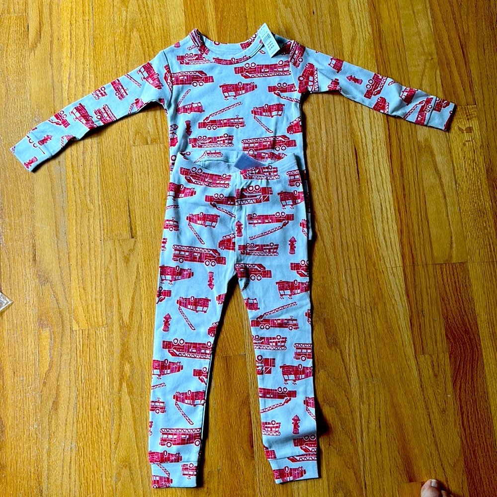 New with tags toddler GAP fire truck pjs